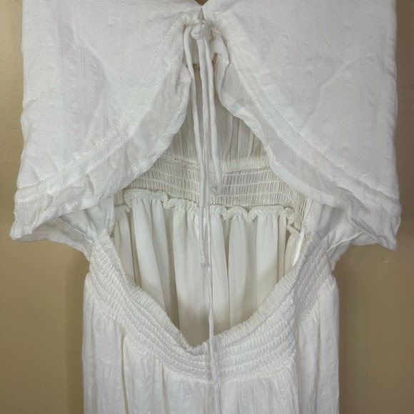 NWT Altar'd State Naome White Maxi Cut Out Dress Size Small Festival Summer Grad - Picture 6 of 9